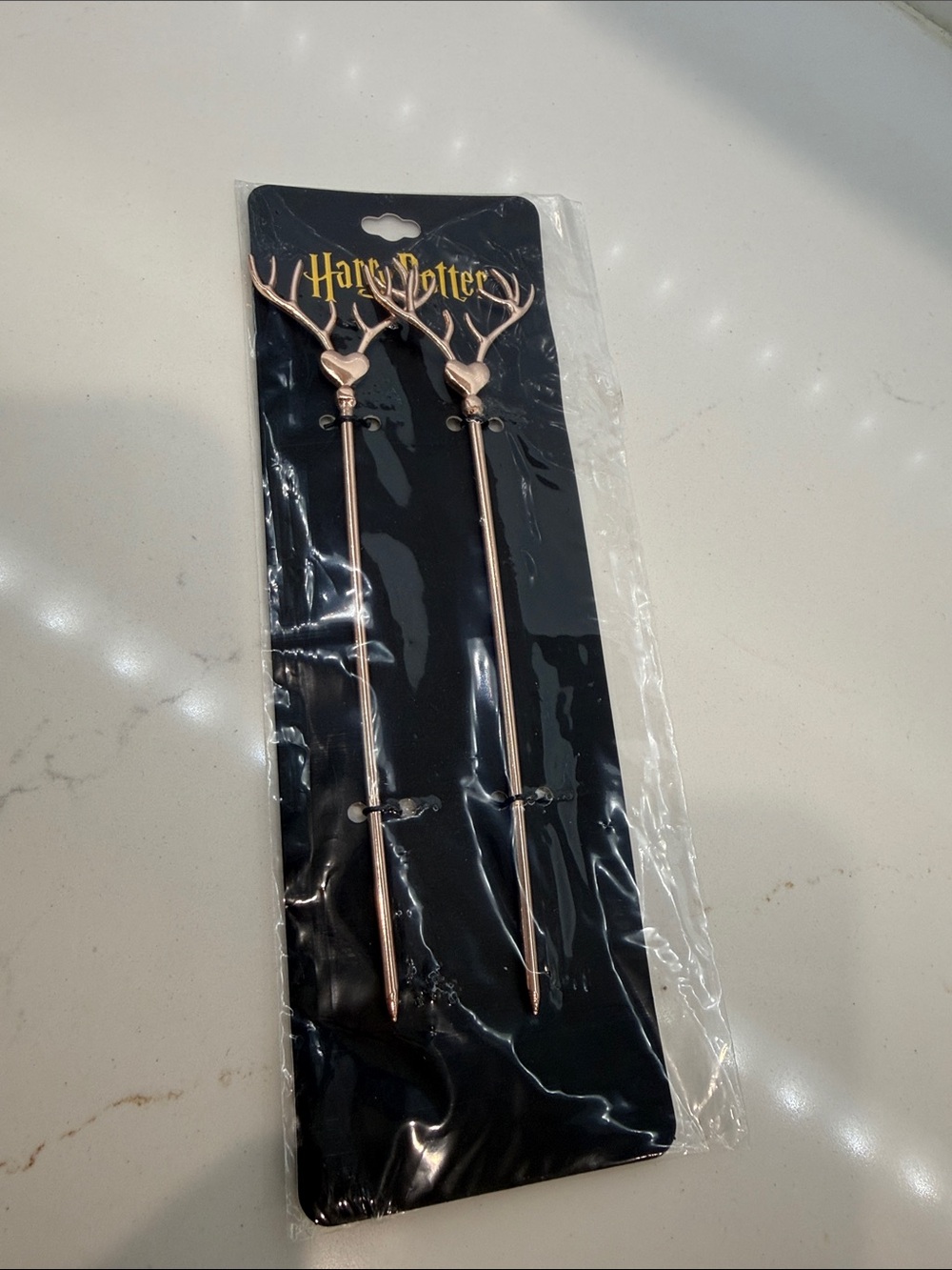 Warner Bros. Rose Gold Stag Antler Hair Sticks - Pair